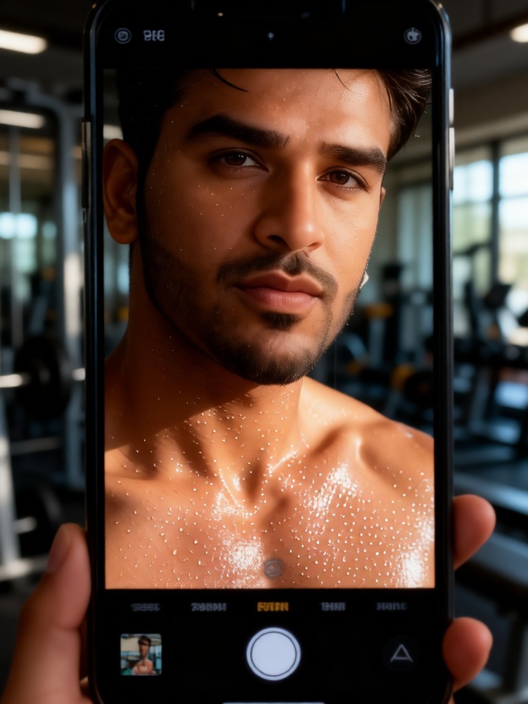 Sweat Skin Selfie image