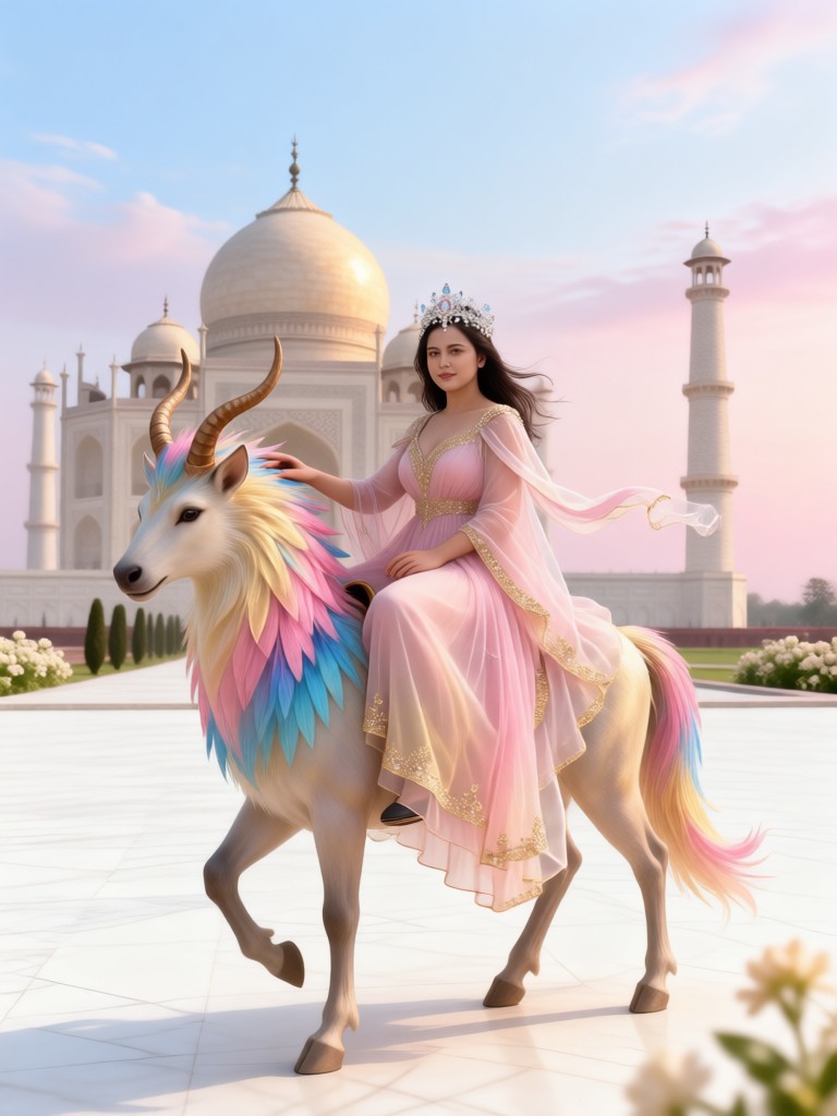 Fantasy Style: Flying Beast Female Knight image