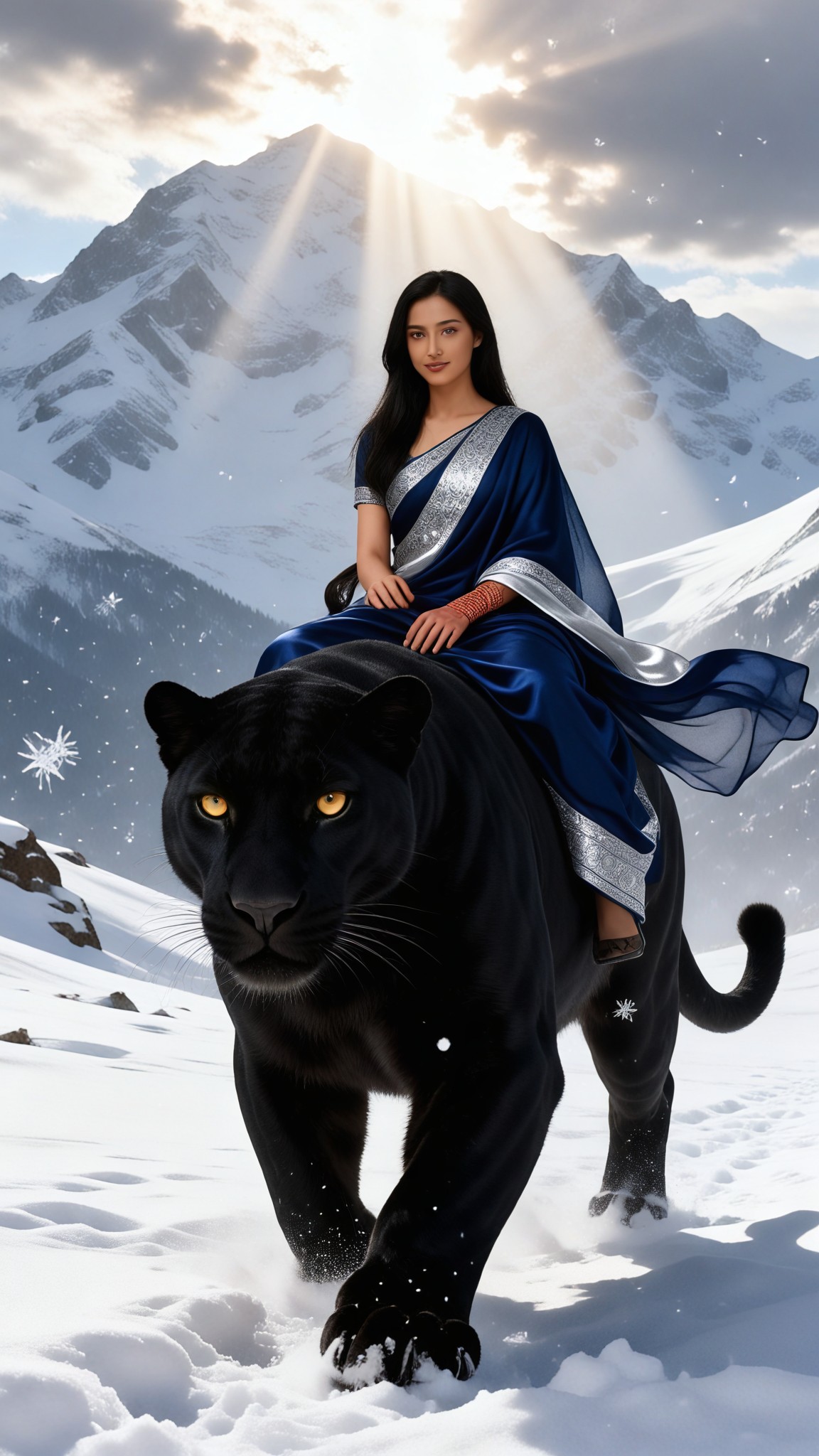Panthera Knightess Under the Snowy Mountains image