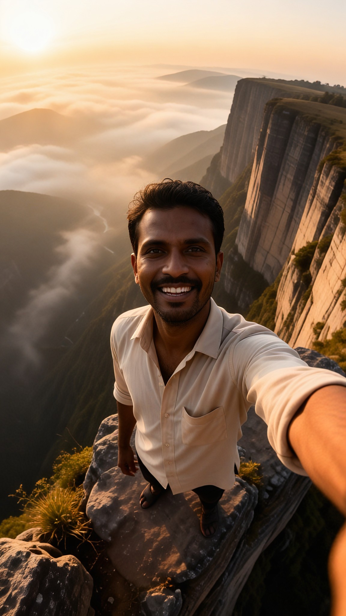 Taking a selfie with the cliff-2 image