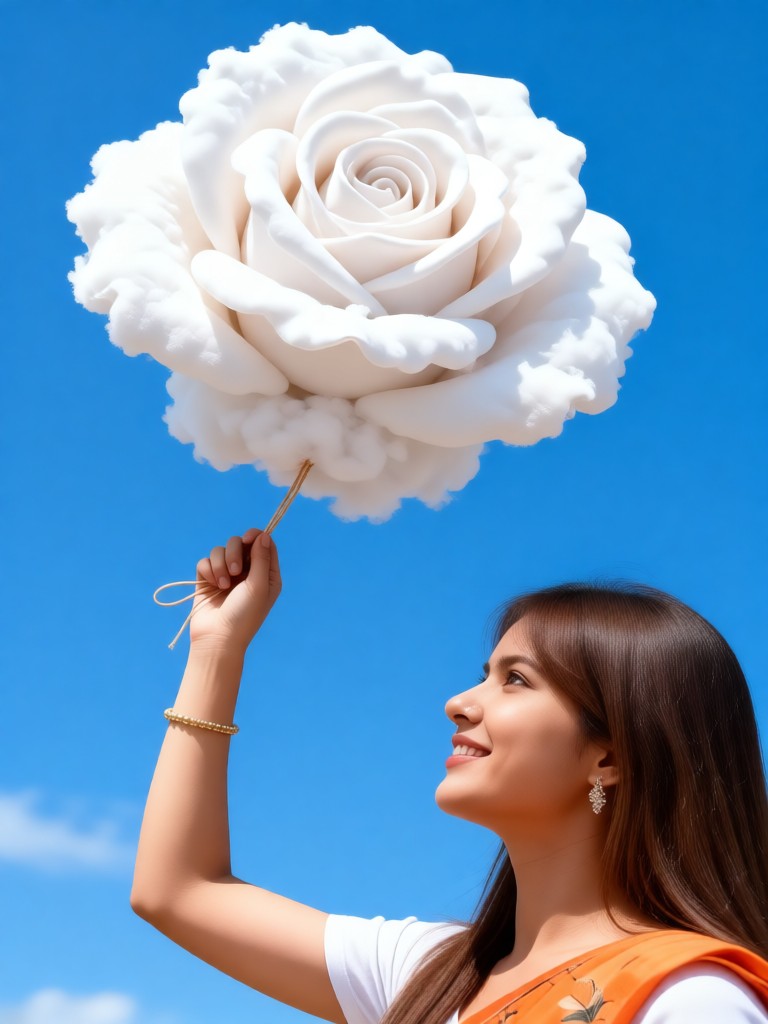 Hold the white rose in your hand image