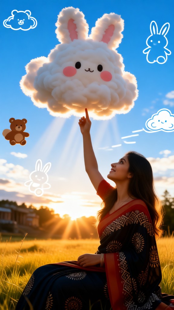 Interesting white cloud pattern image