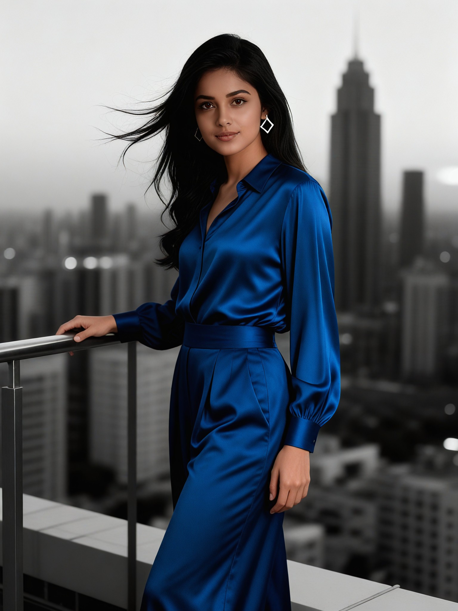 Black and White World: Lonely Blue image