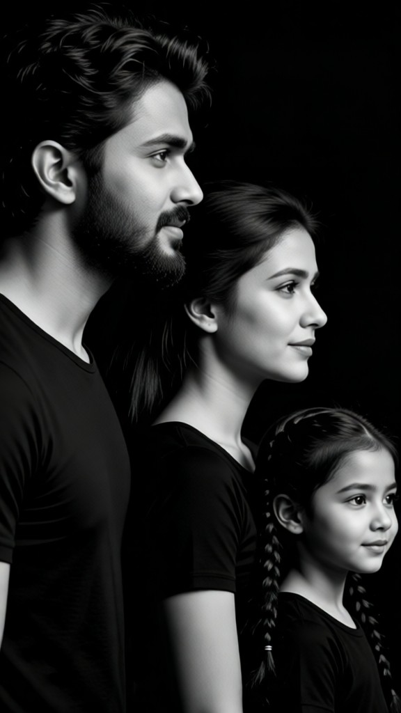 A family of three image