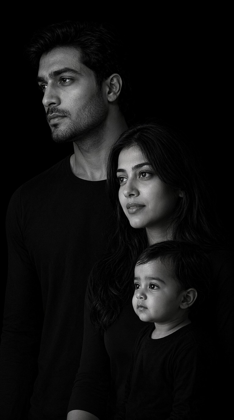 A family of three image