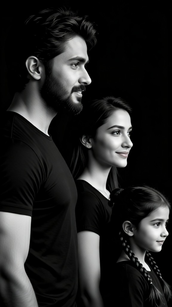 A family of three image