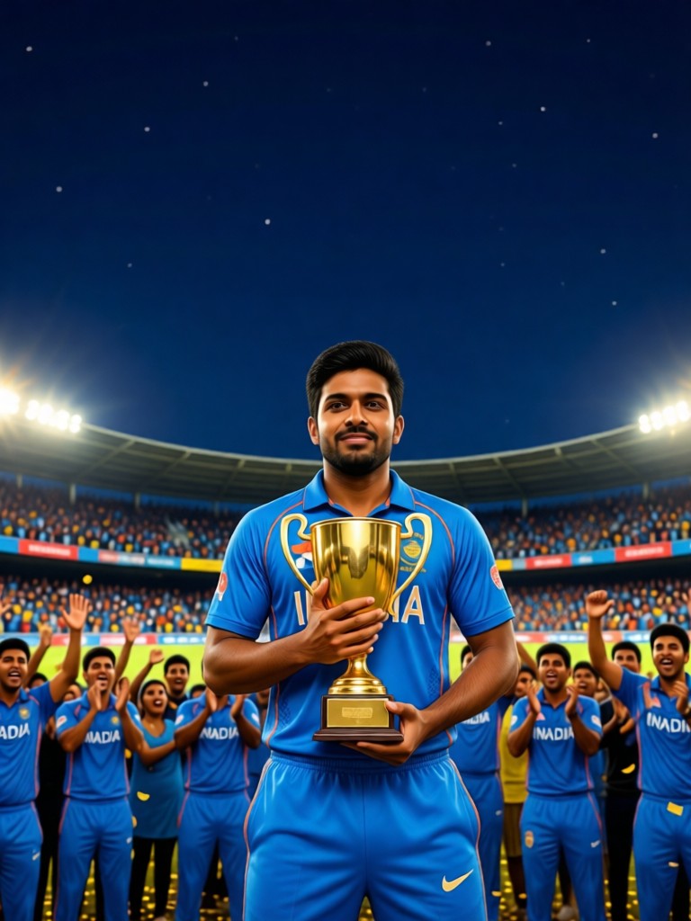 Raise the trophy, thunder and lightning image