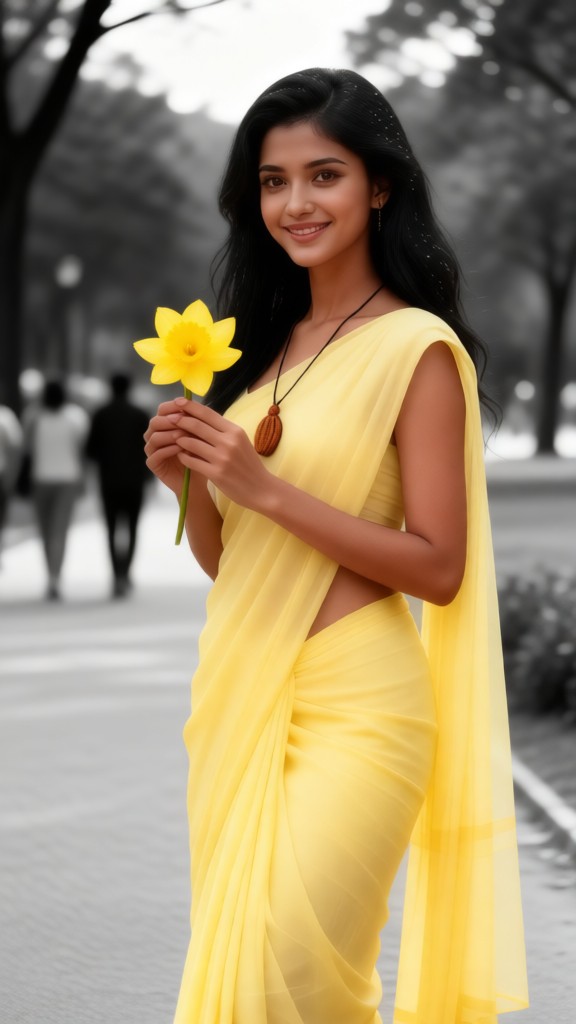 Black and White World: Warm Yellow image