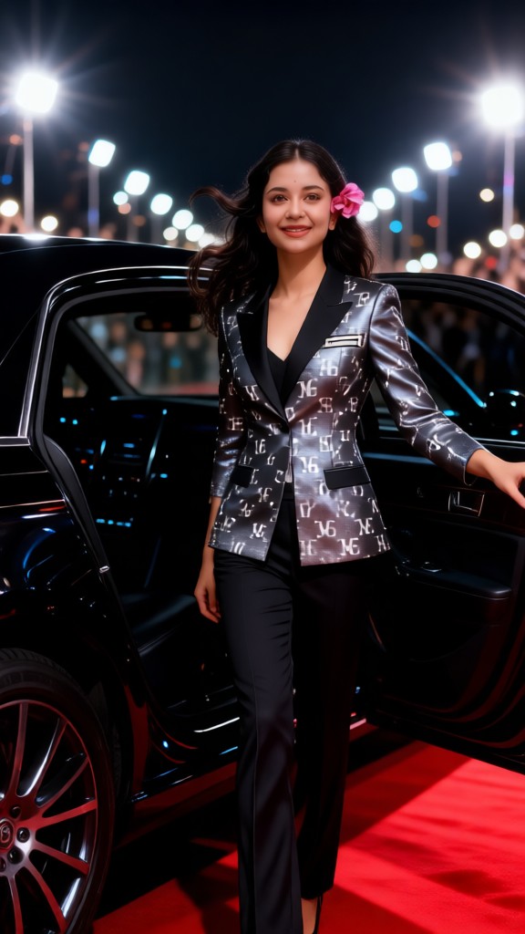 Handsome getting off the car to attend the event image