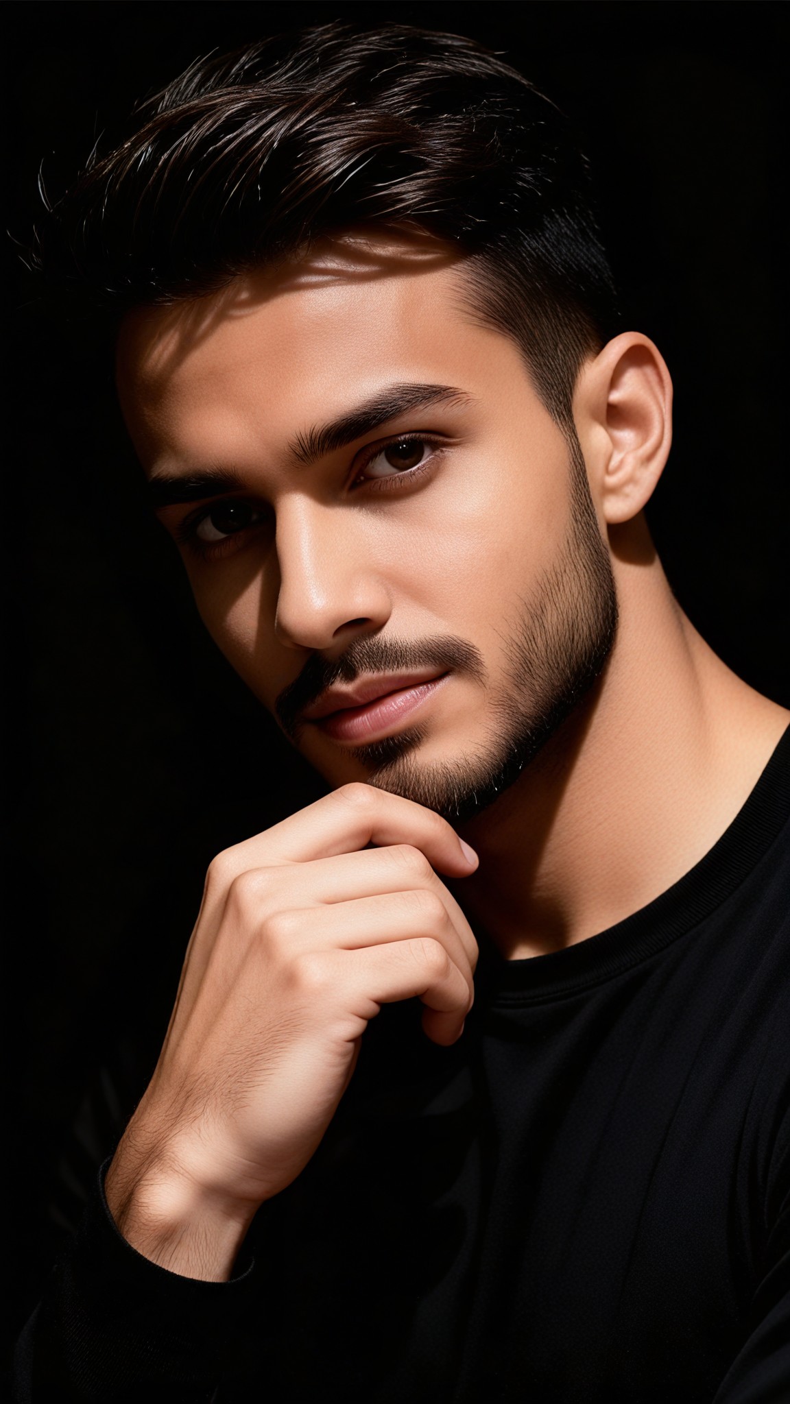 Artistic Portrait Light and Shadow Photography image