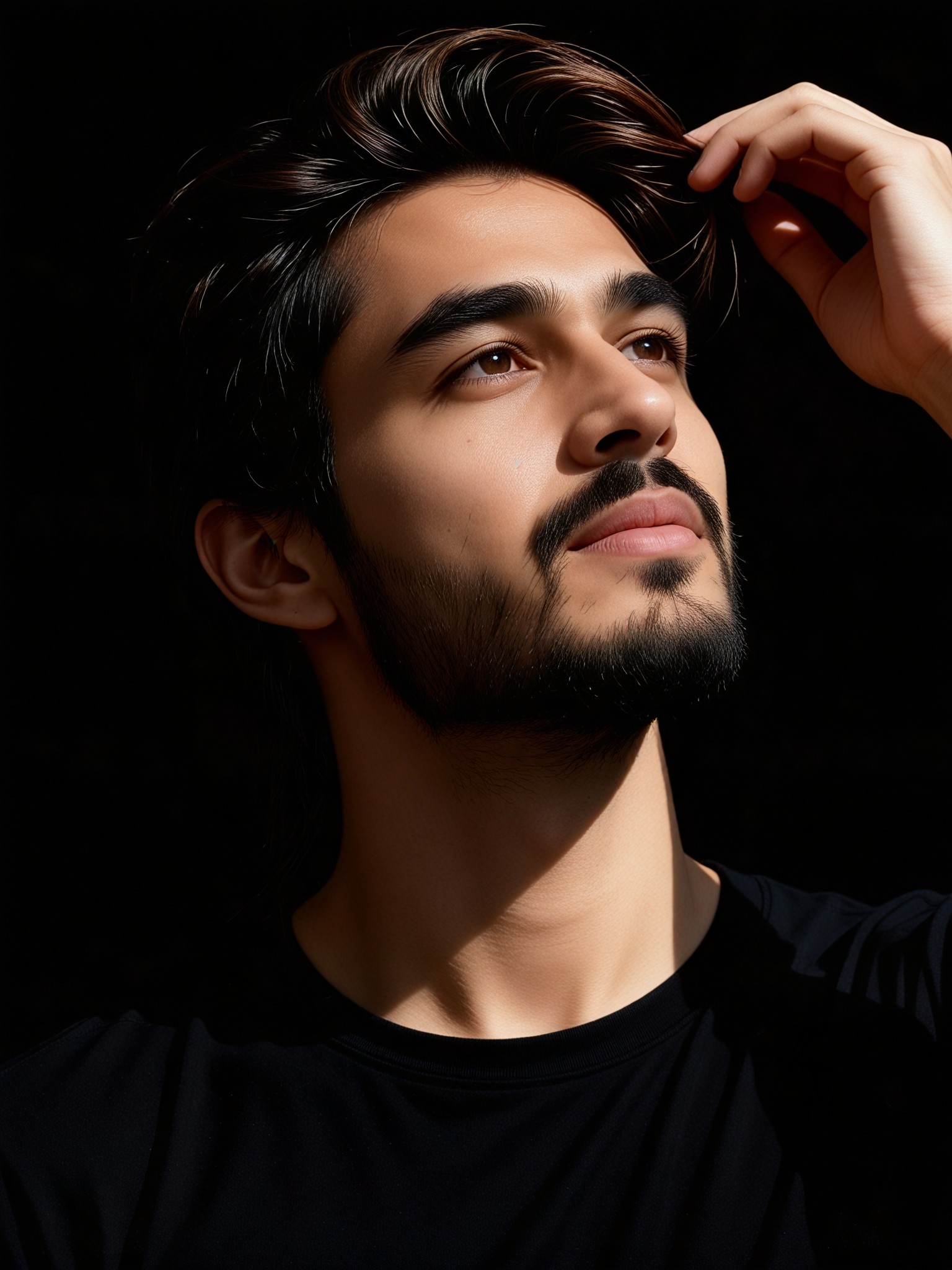 Movie-level lighting art portrait image