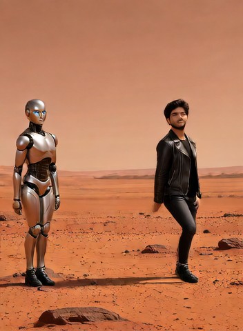 Dancing awkwardly with robots on Mars image