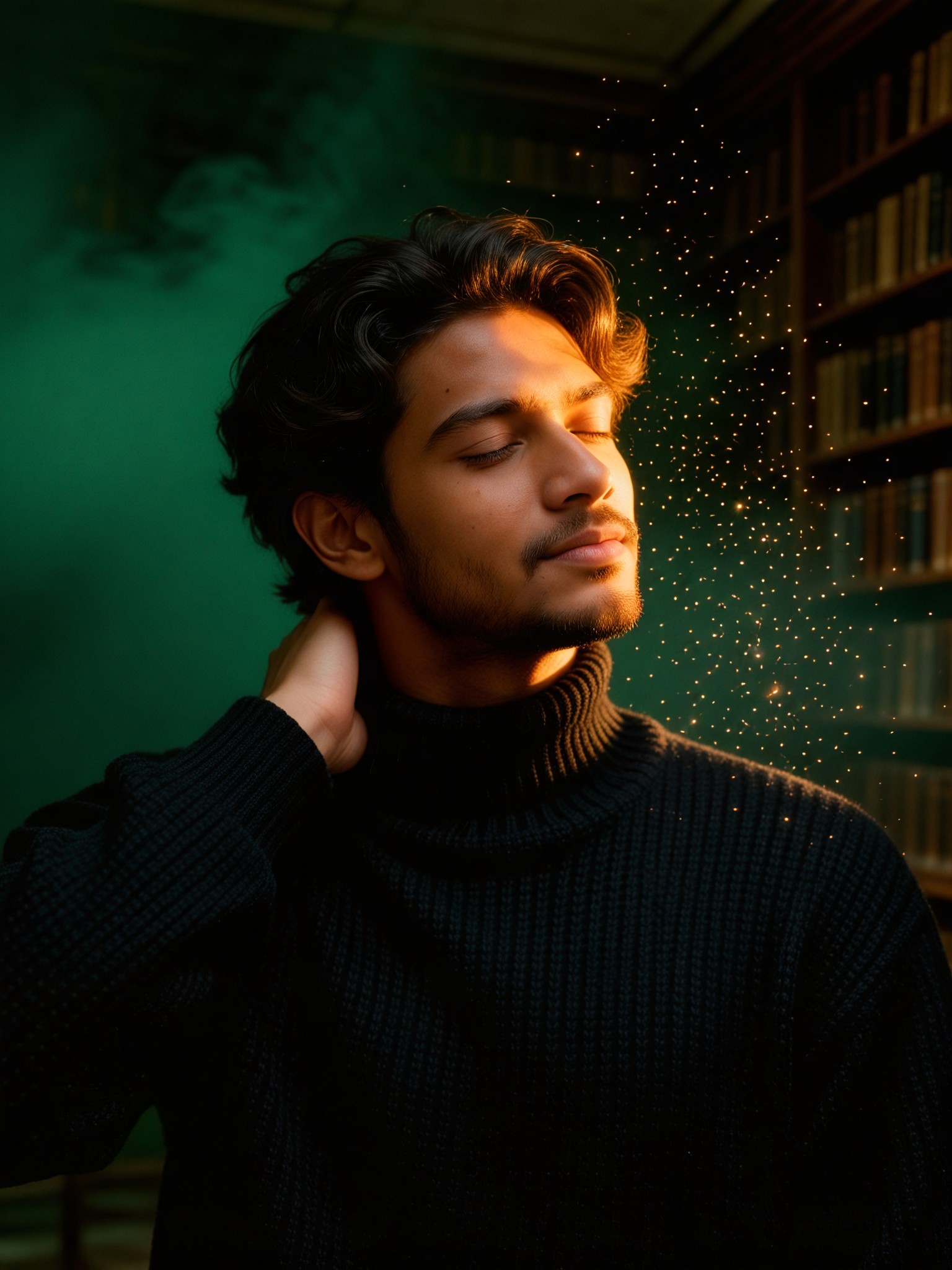 Artistic Portrait of Dark Green Smoke image