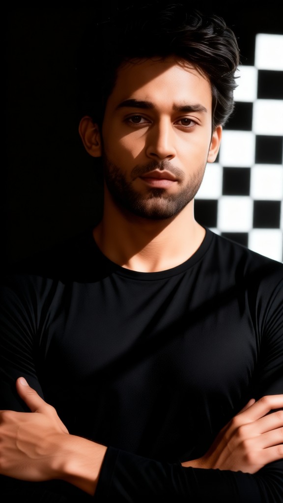 Checkerboard Lighting Portrait Photography image