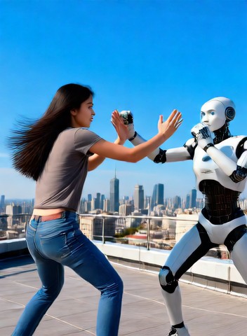Duel with robots image