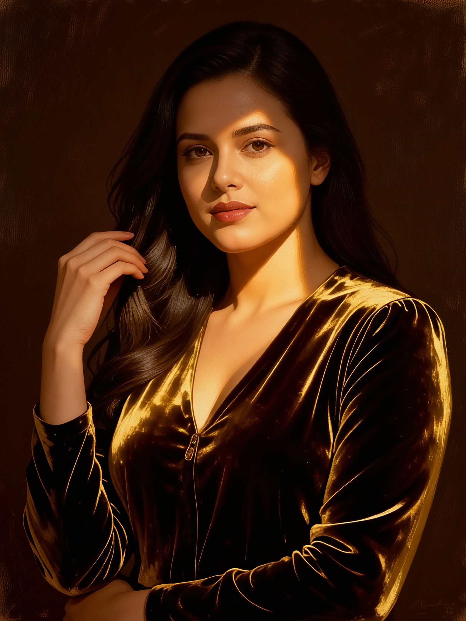 Artistic Portrait of Women with Oil Painting Aesthetic image