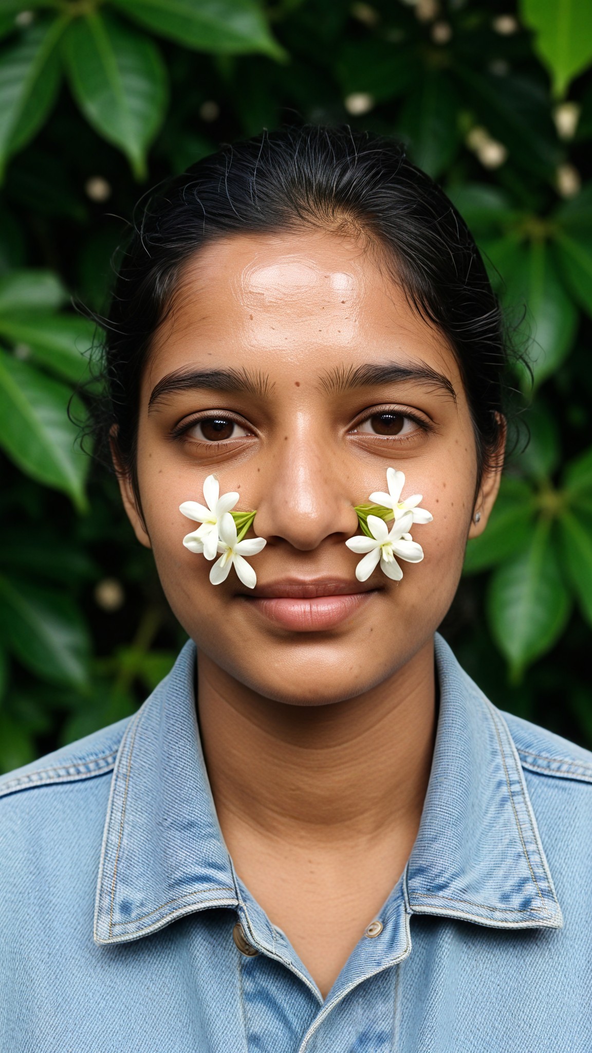 Jasmine Nose Flower Photo Booth Portrait image