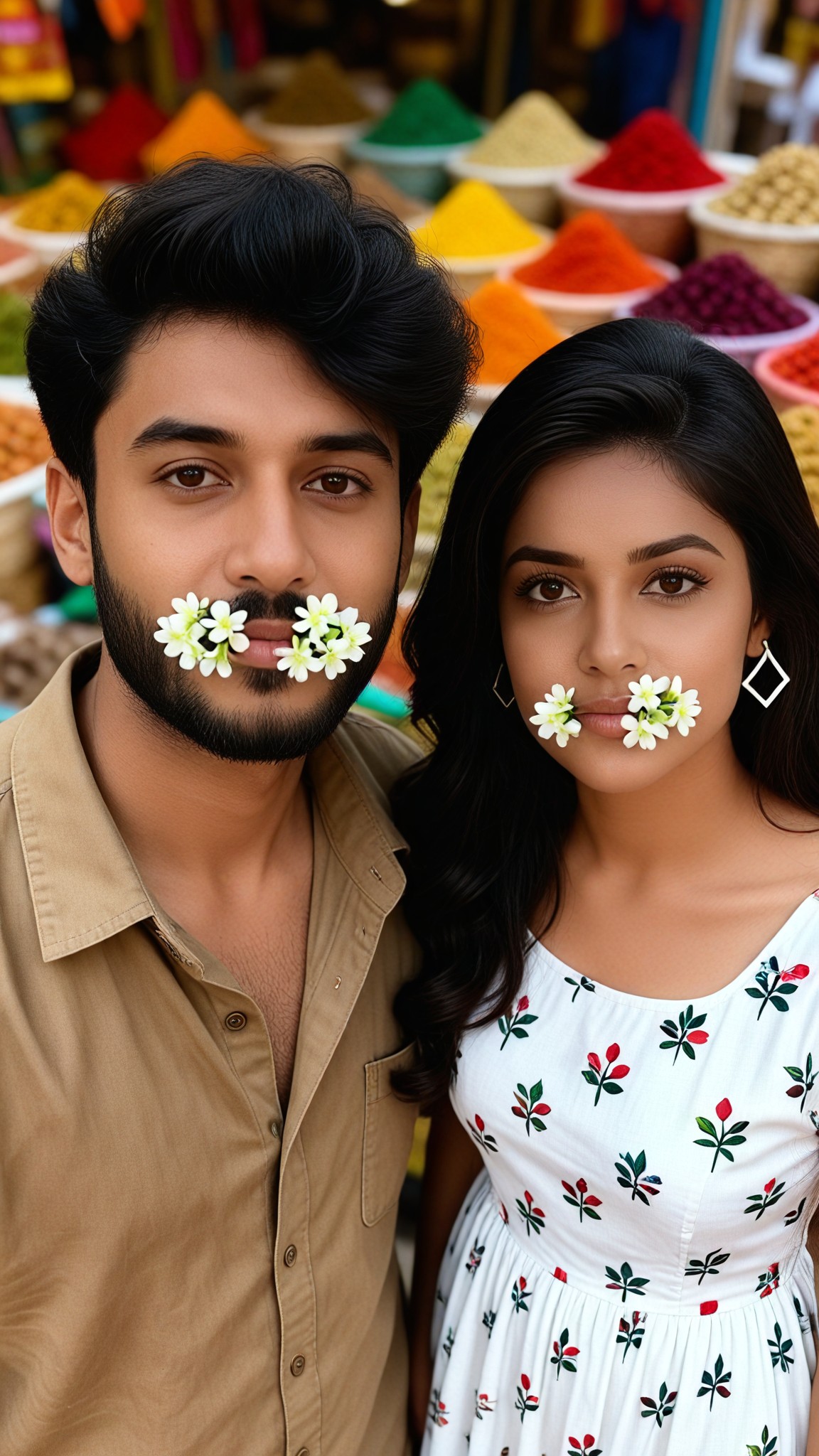 Monsoon Jasmine Flower Photo Booth Portrait image