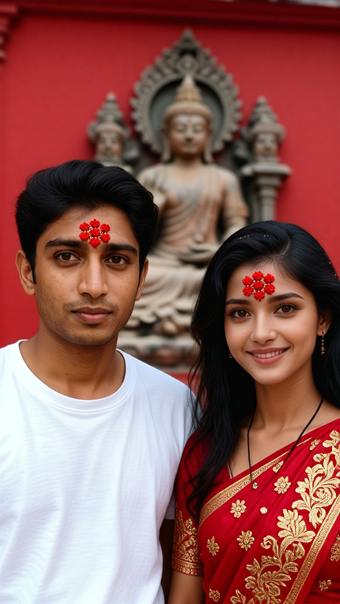 Temple Gold Flower Photo Booth Portrait image