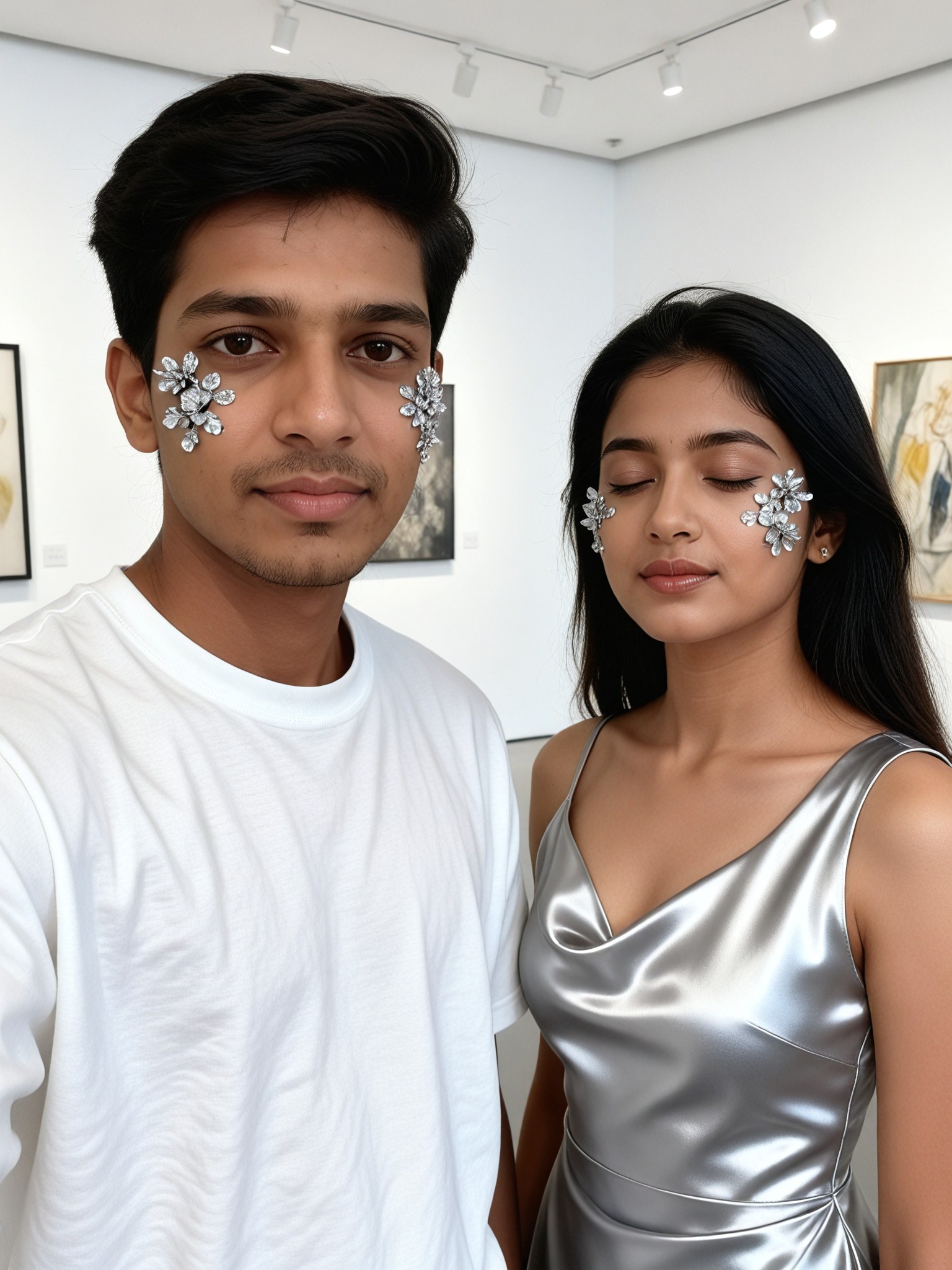 Silver Petal Photo Booth Portrait image