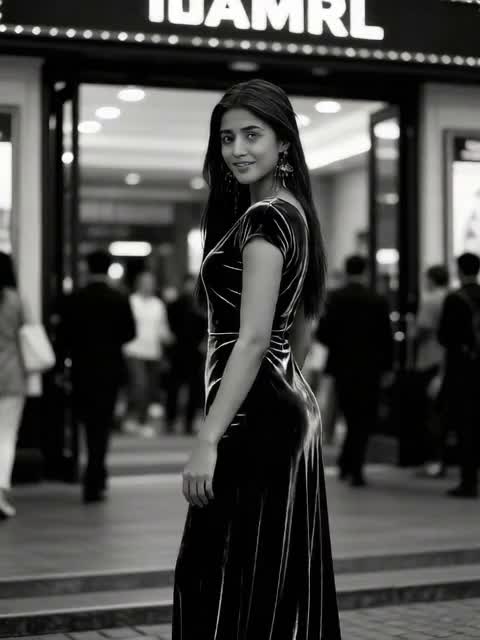 Black and White World: Burgundy Saree image