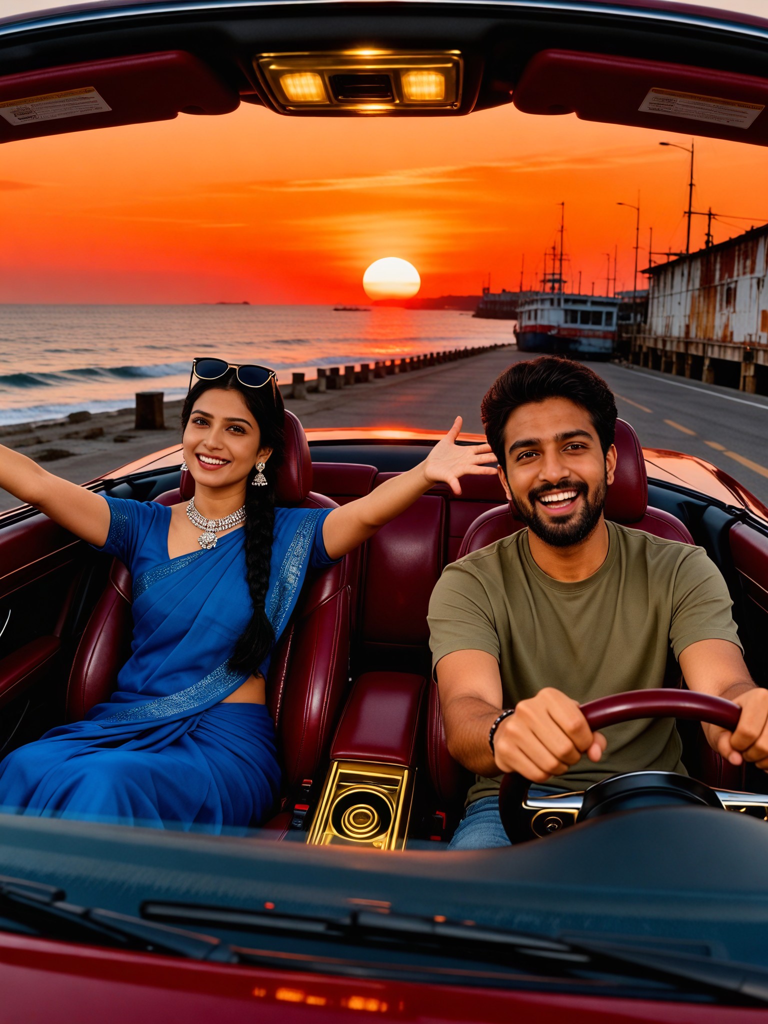 Couple driving a supercar❤ image
