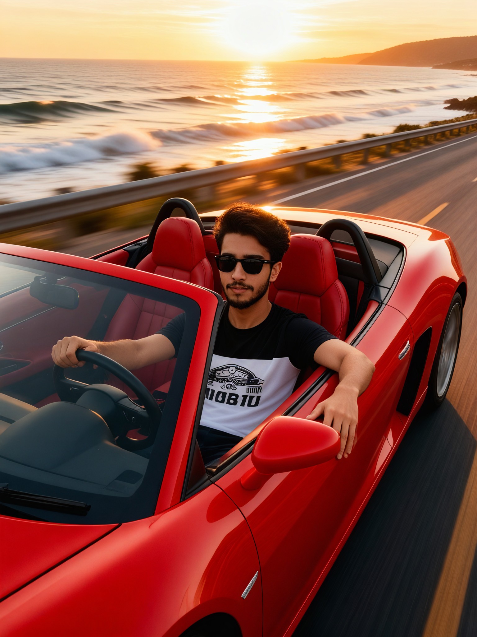 Sports car by the sea image