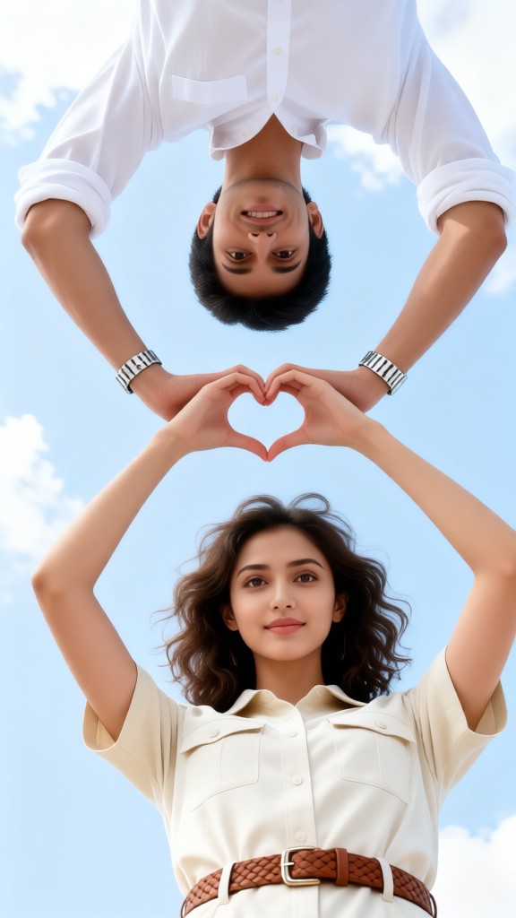 Love gesture group photo wallpaper image
