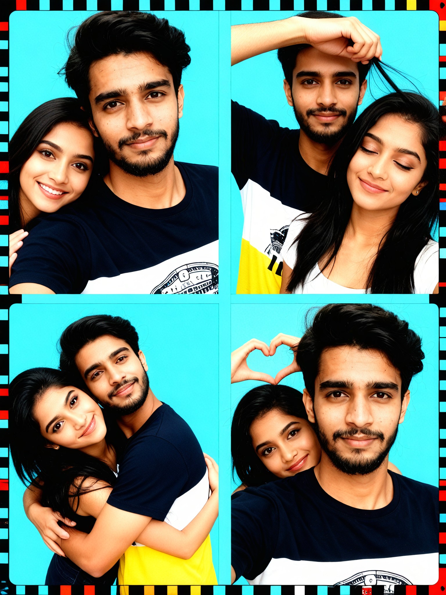 Couple Four-Frame Photo Booth Stickers-2 image