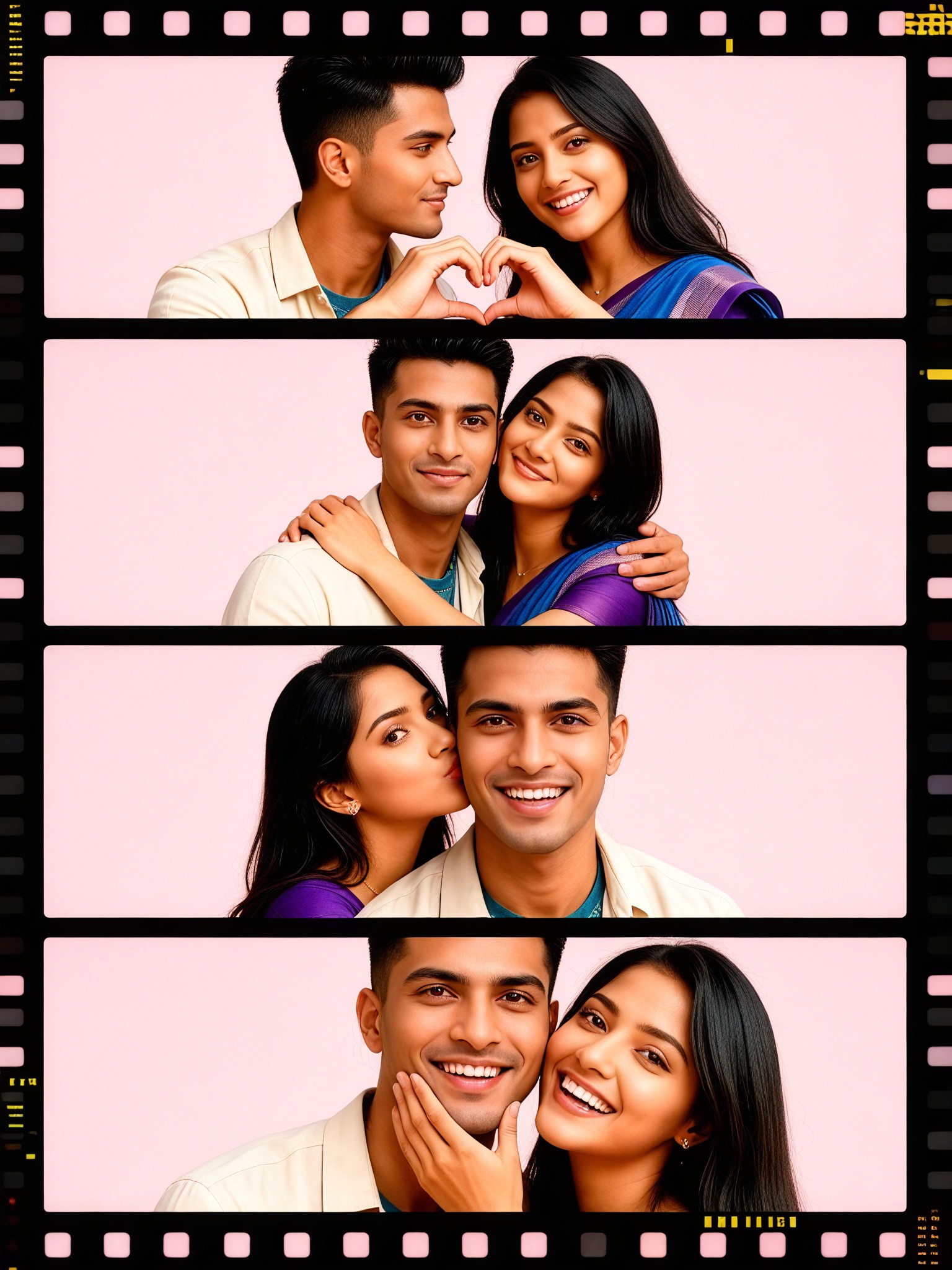 Couple Four-Frame Photo Booth Stickers-3 image