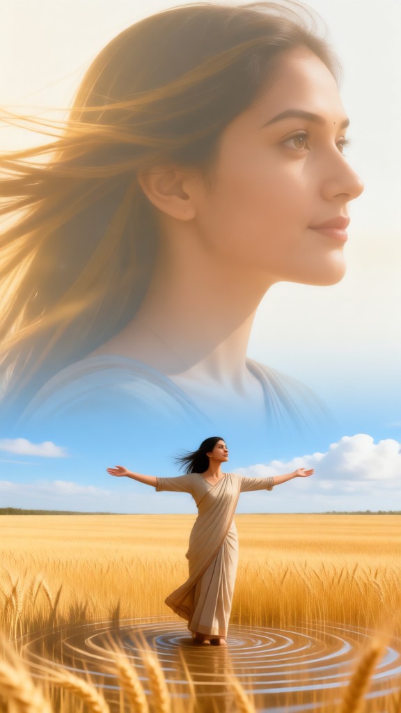 Wheat Field People image