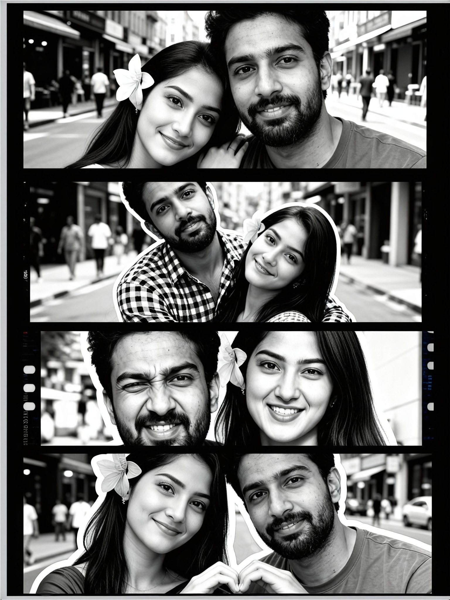 Couple Four-Frame Photo Booth Stickers-9 image