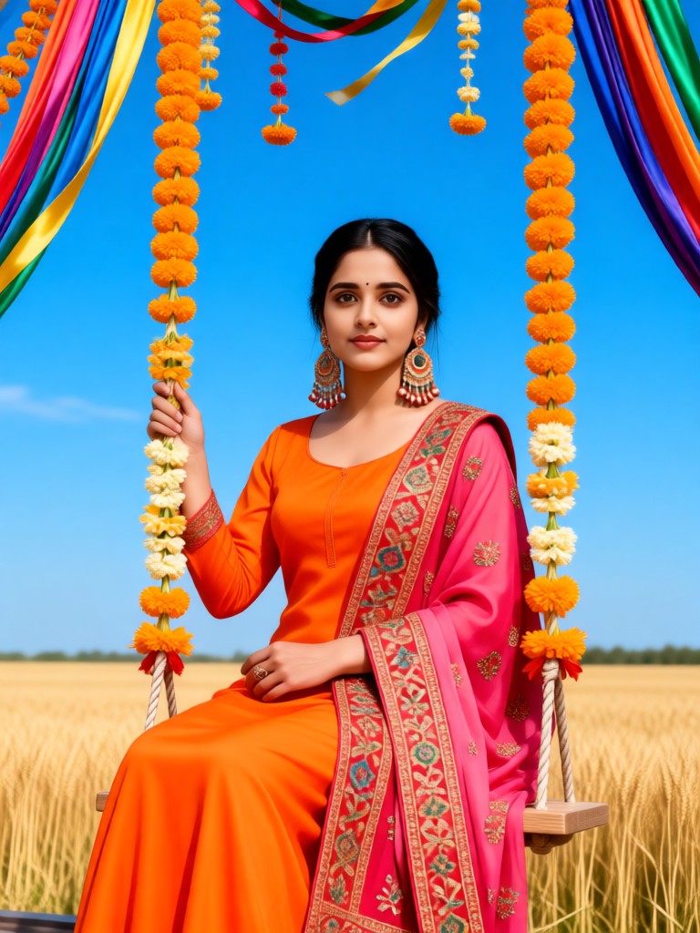 Vibrant Phulkari Queen image