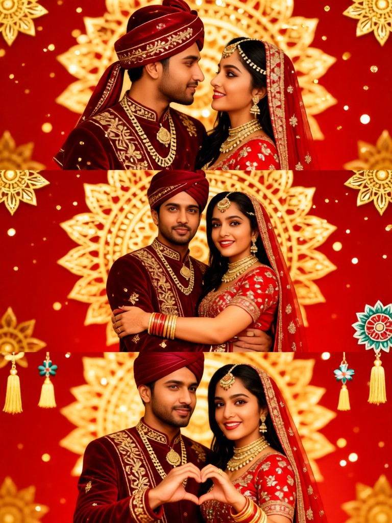 Couple three-Frame Photo Booth Stickers-12 image