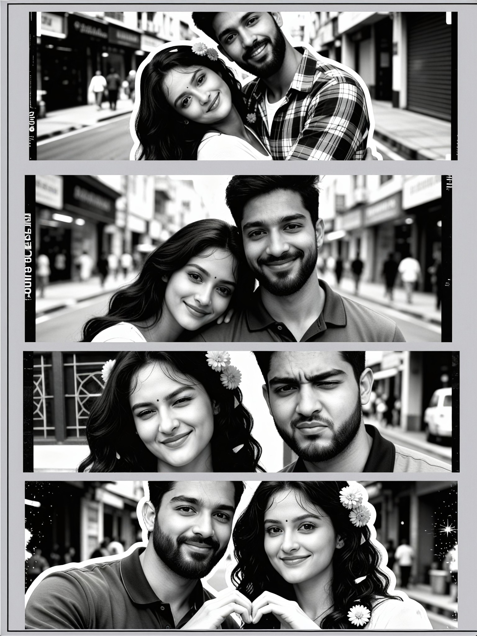 Couple three-Frame Photo Booth Stickers-14 image
