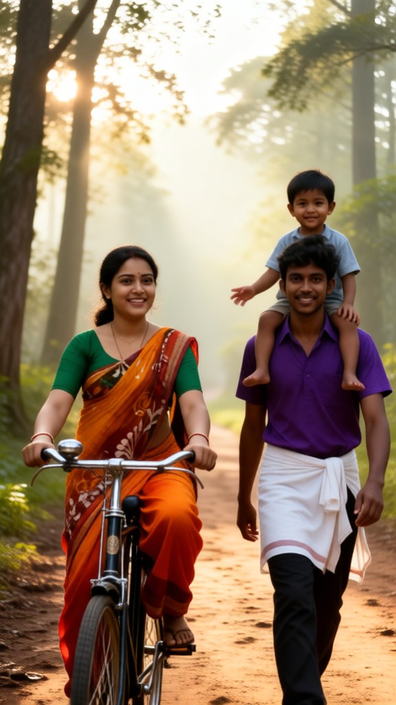 Family’s Joyful Path-v image