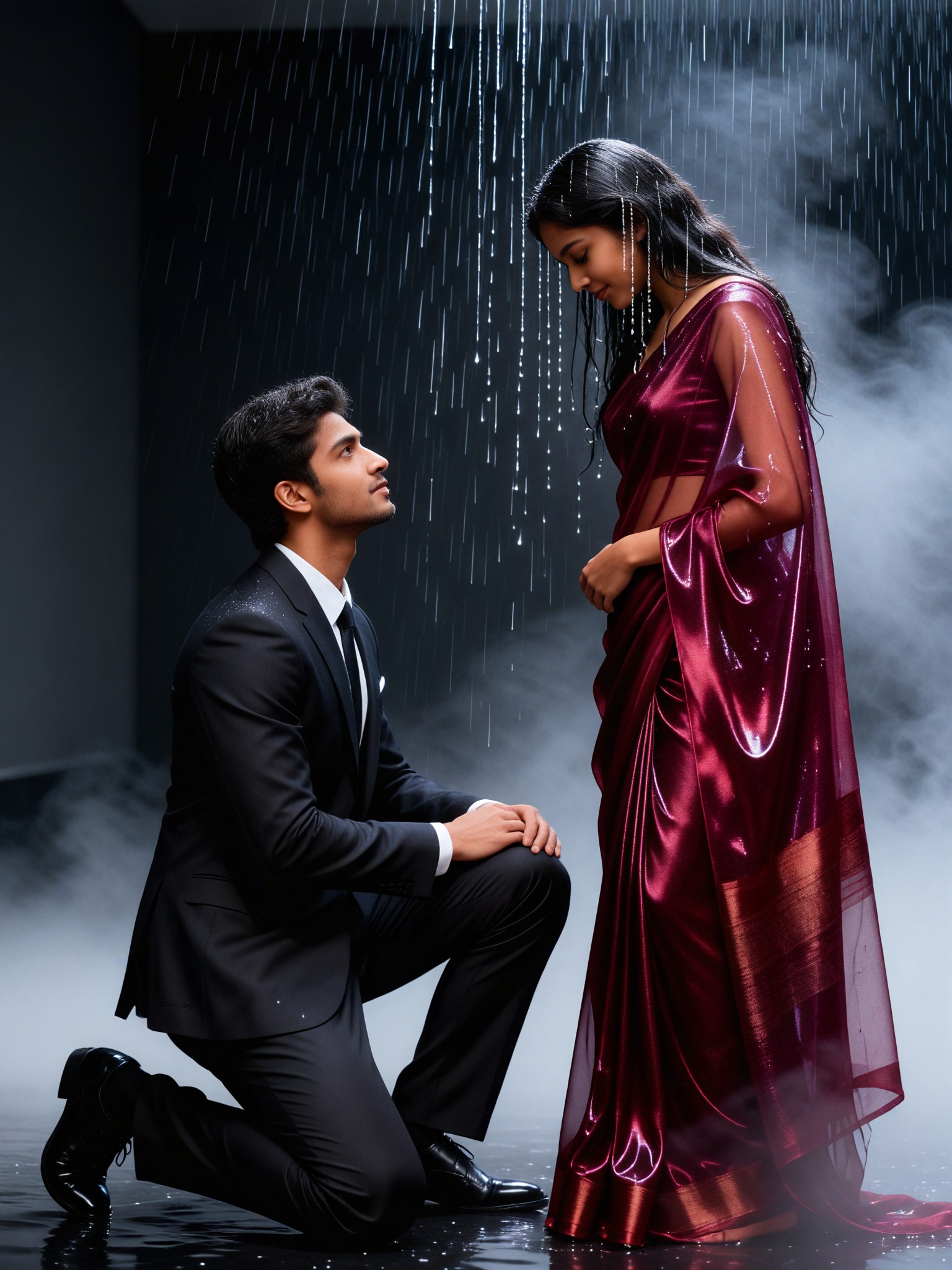 Texture of Rainy Photoshoot image