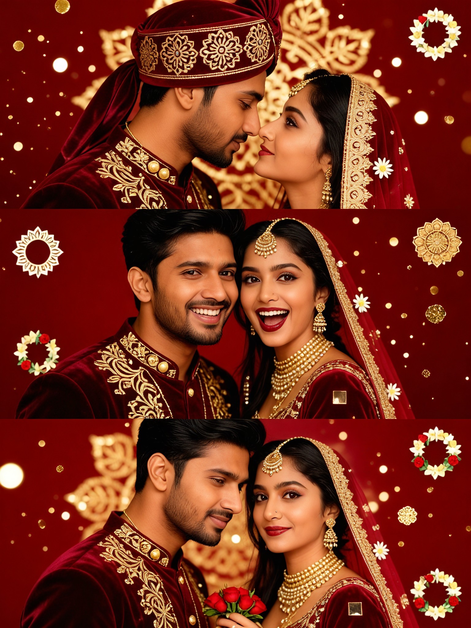 Couple three-Frame Photo Booth Stickers-17 image