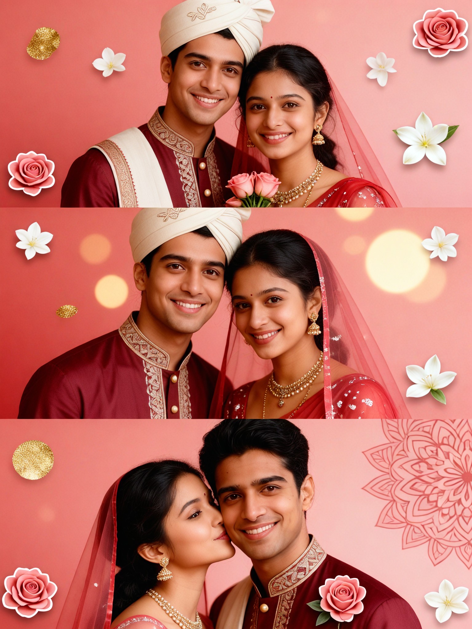 Couple three-Frame Photo Booth Stickers-15 image