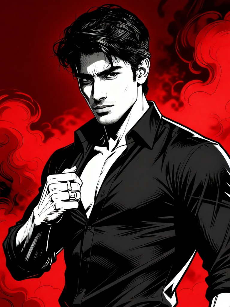 Blood-soaked hard man：01 image