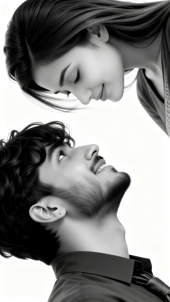 Black and white couple photo image
