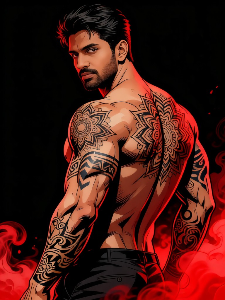 Blood-soaked hard man：18 image