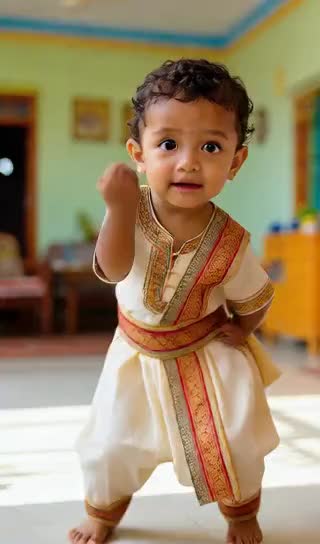 Cute baby‘s TaubaTauba dance image