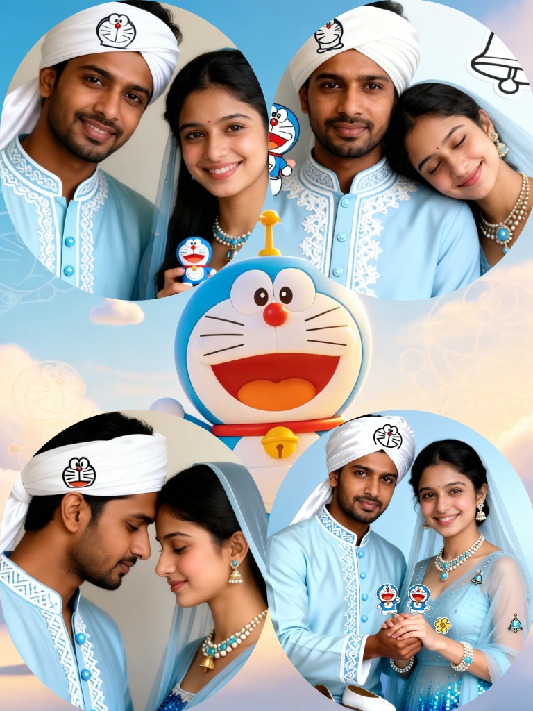 Couple four-Frame Photo Booth Stickers-26 image