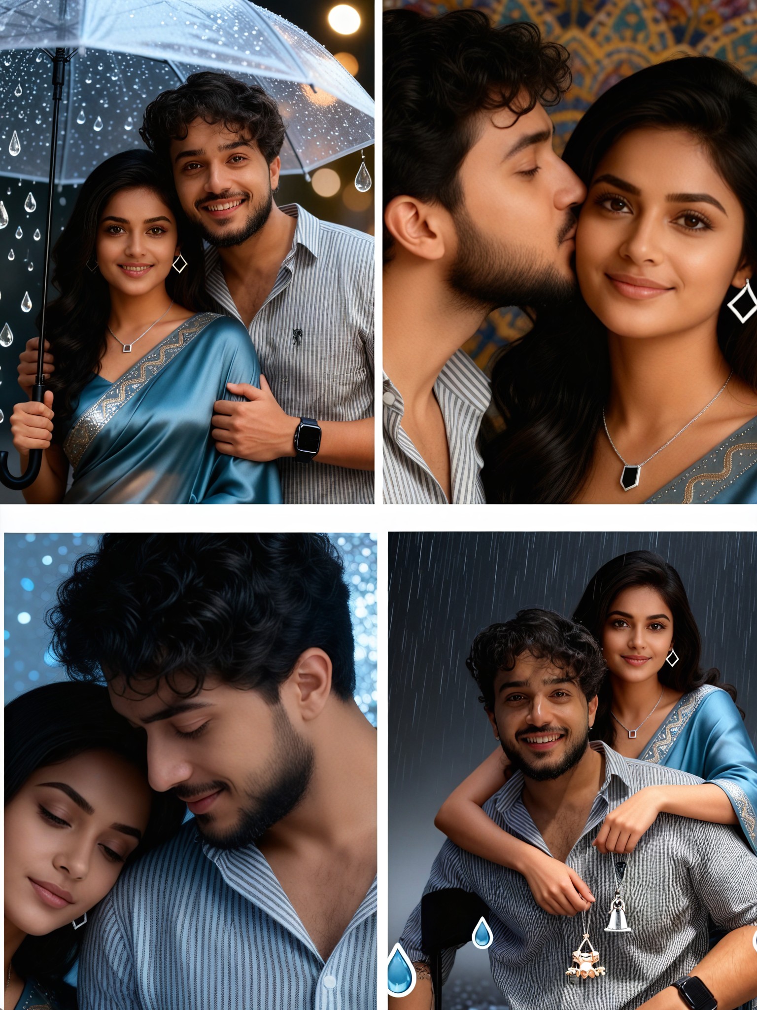 Couple four-Frame Photo Booth Stickers-31 image