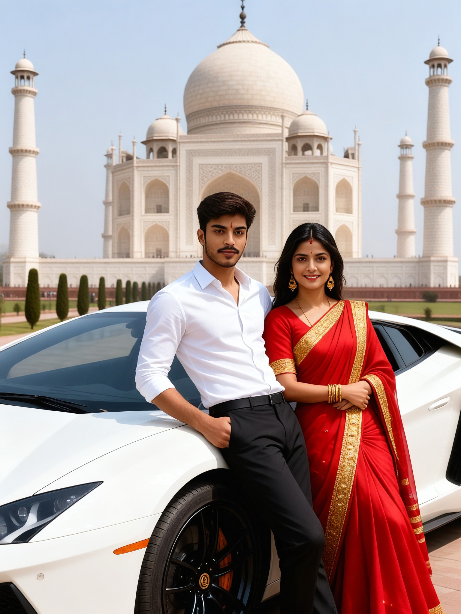 Lean against the car：01 image