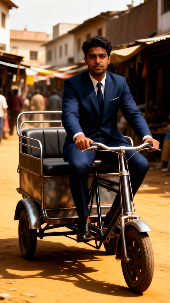 Suit Tricycle Street Background image