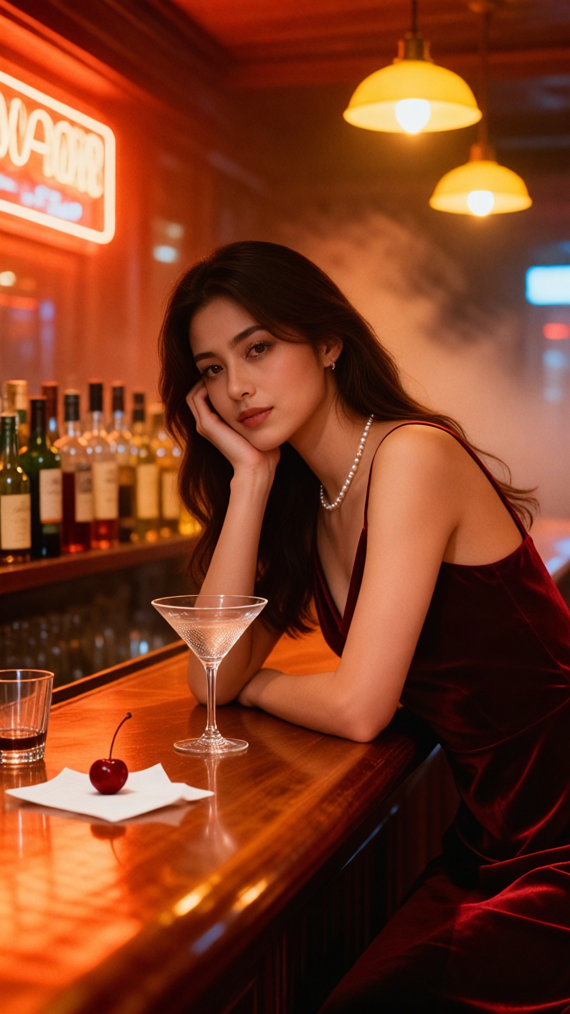 Girl in the bar image