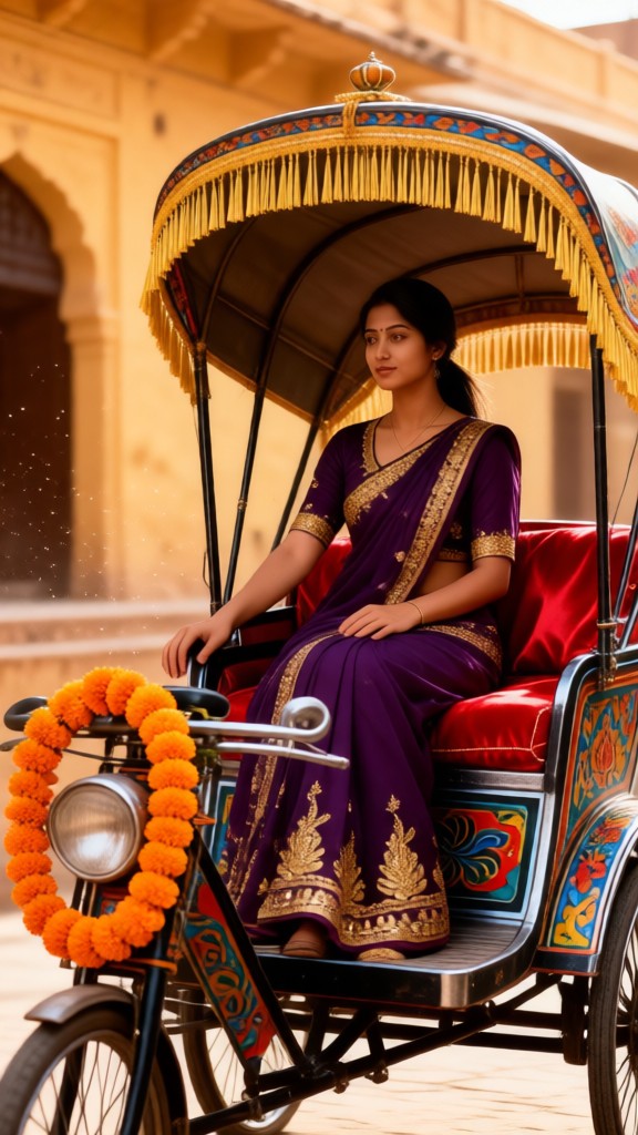 Luxury-style photo shoot of a tricycle image