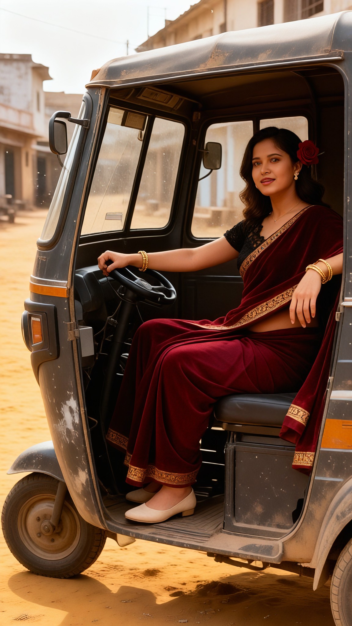 Movie-grade realistic tricycle vehicle image